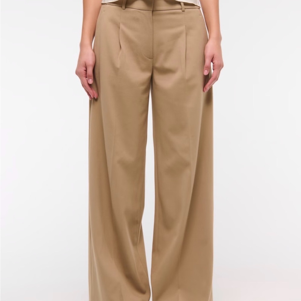 Abercrombie & Fitch Tan Wide-Leg Pants